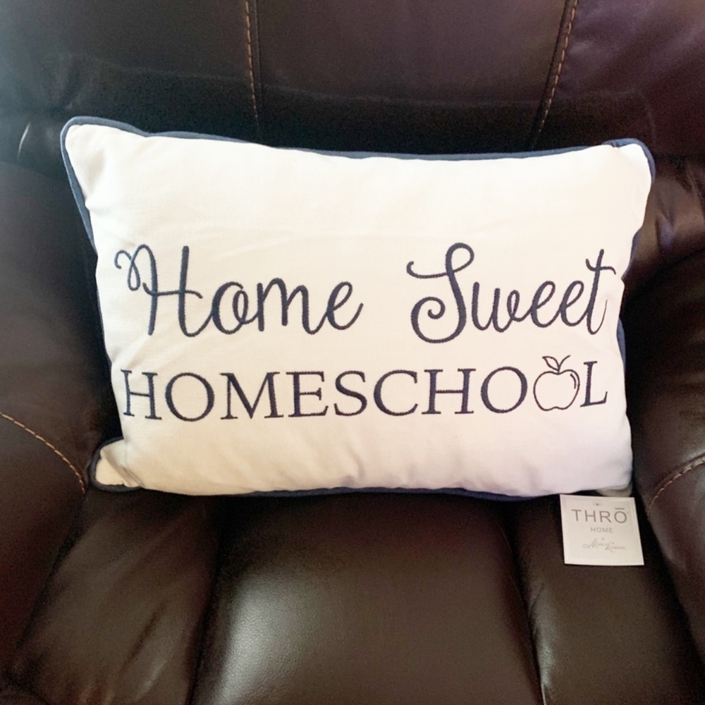 Thro Homeschool Pillow NWT Throw Pillow Home Sweet Homeschool